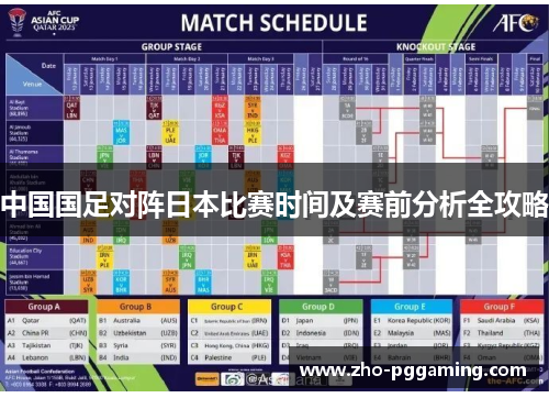 中国国足对阵日本比赛时间及赛前分析全攻略