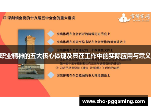 职业精神的五大核心体现及其在工作中的实际应用与意义